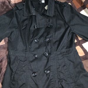 Black H&M denim coat